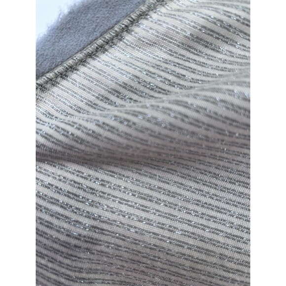 NWT Martin + Osa Women's Racerback Tunic Top Sz L Tan Silver Striped Elastic Hem - Picture 8 of 8